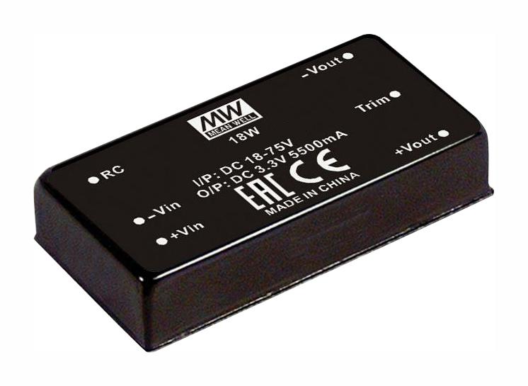 Mean Well Rsdw20H-15 Dc-Dc Converter, 15V, 1.33A