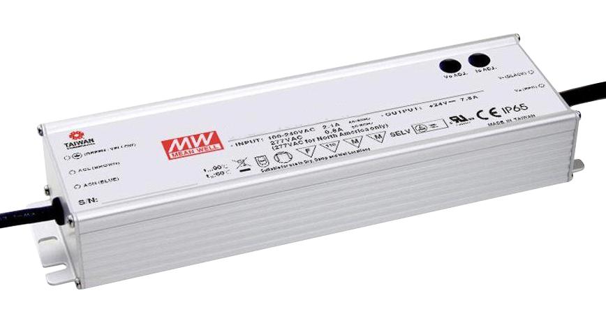 Mean Well Hlg-185H-48 Led Driver, Const Current/volt, 187.2W