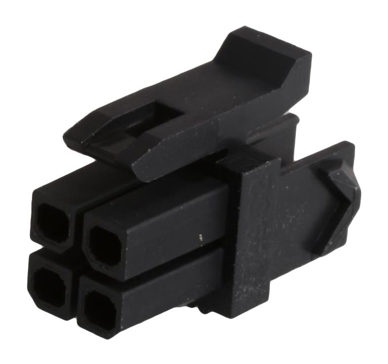 Molex 172952-0401 Receptacle Housing, 4Pos, Nylon, Black