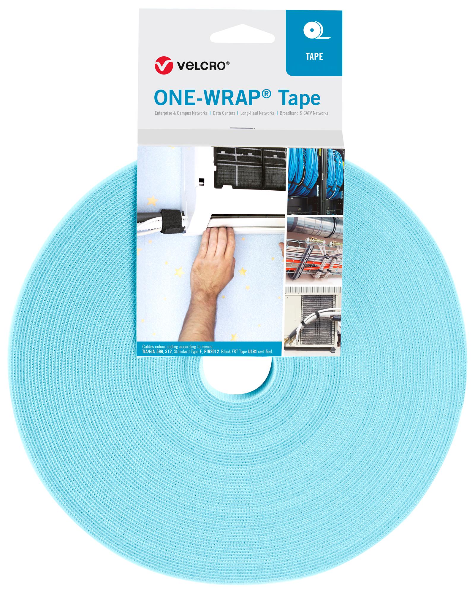 Velcro Vel-Ow64110 Tape, Pp, 10Mm X 25M, Acqua