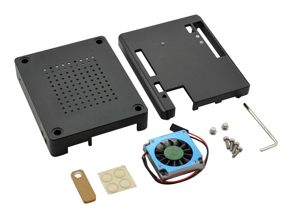 Dfrobot Fit0530 Dev Board Enclosure, Alum Alloy, Black