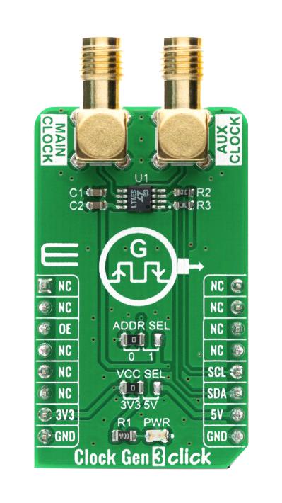 Mikroelektronika Mikroe-4171 Click Board, Clock Generator, Gpio/i2C