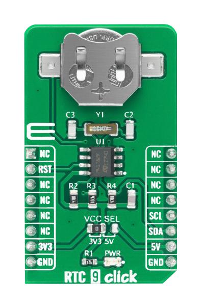 Mikroelektronika Mikroe-4121 Click Board, Rtc, I2C, 3.3/5V