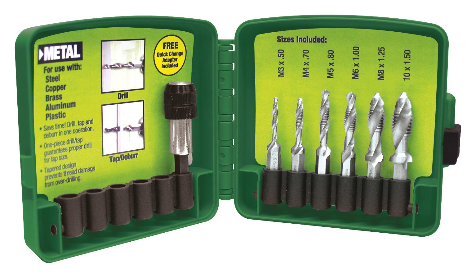 Greenlee 50121510 Combination Bit Set, M3-M10