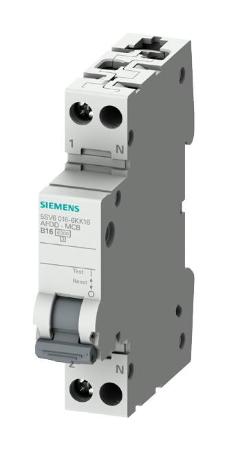 Siemens 5Sv6016-7Kk16 Afdd Mcb, 2P, 16A, 230Vac