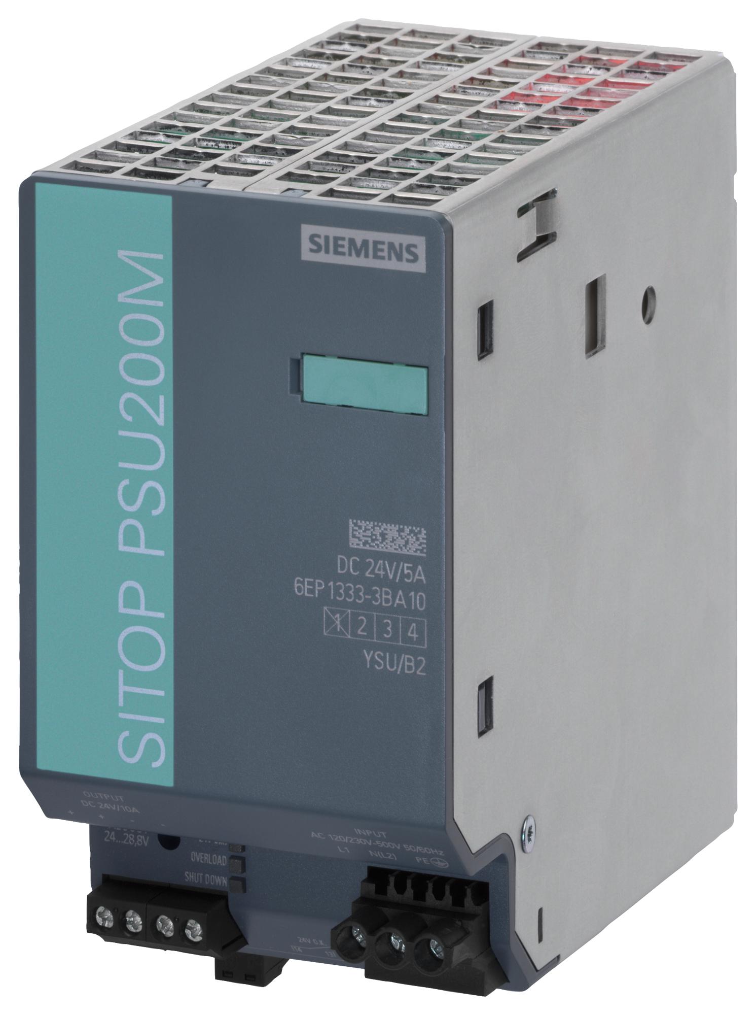 Siemens 6Ep1333-3Ba10 Power Supply, Ac-Dc, 24V, 5A