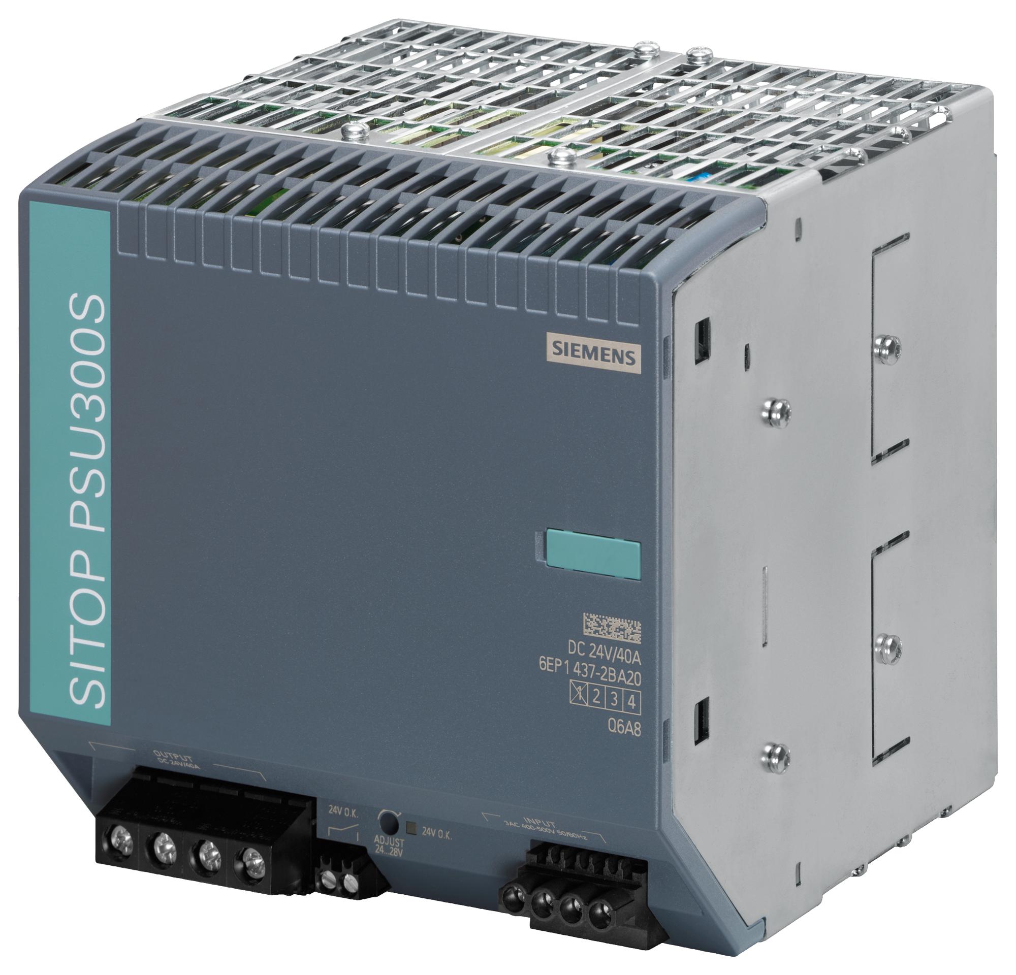 Siemens 6Ep1437-2Ba20 Power Supply, Ac-Dc, 24V, 40A