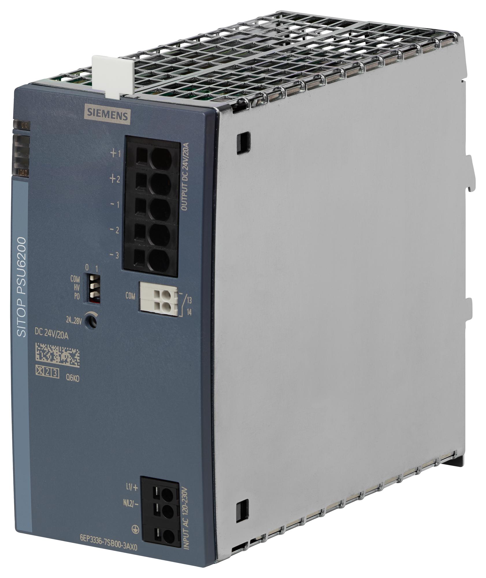 Siemens 6Ep3336-7Sb00-3Ax0 Power Supply, Ac-Dc, 24V, 20A