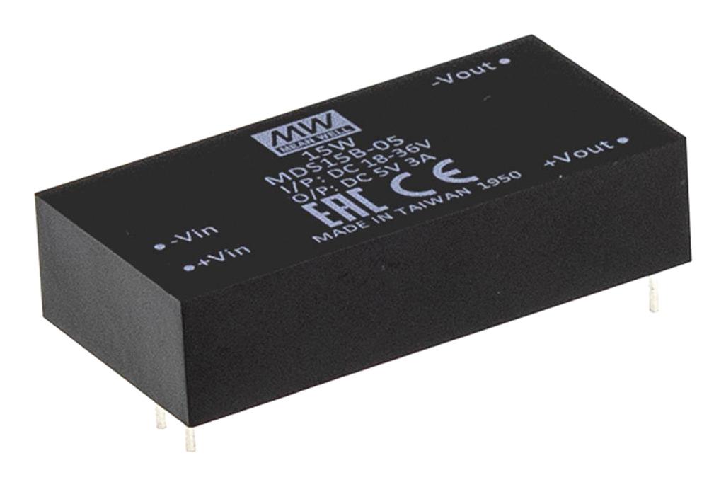 Mean Well Mds15B-05 Dc-Dc Converter, 5V, 3A