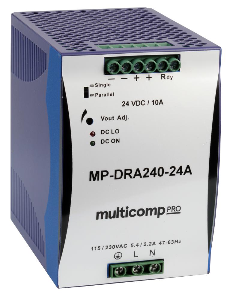 Multicomp Pro Mp-Dra240-48A Power Supply, Ac-Dc, 48V, 5A