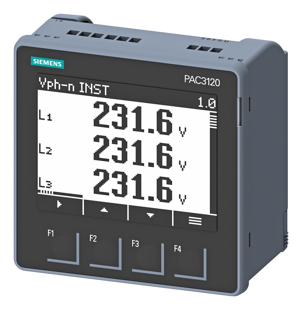 Siemens 7Km3120-0Ba01-1Da0 Power Meter, 96 X 96Mm Lcd