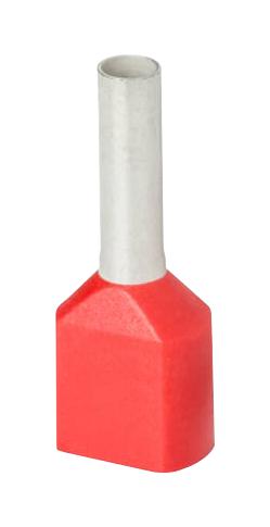 Abb 7Tai029790R0044 Terminal, Twin Wire Ferrule, 17Awg, Red