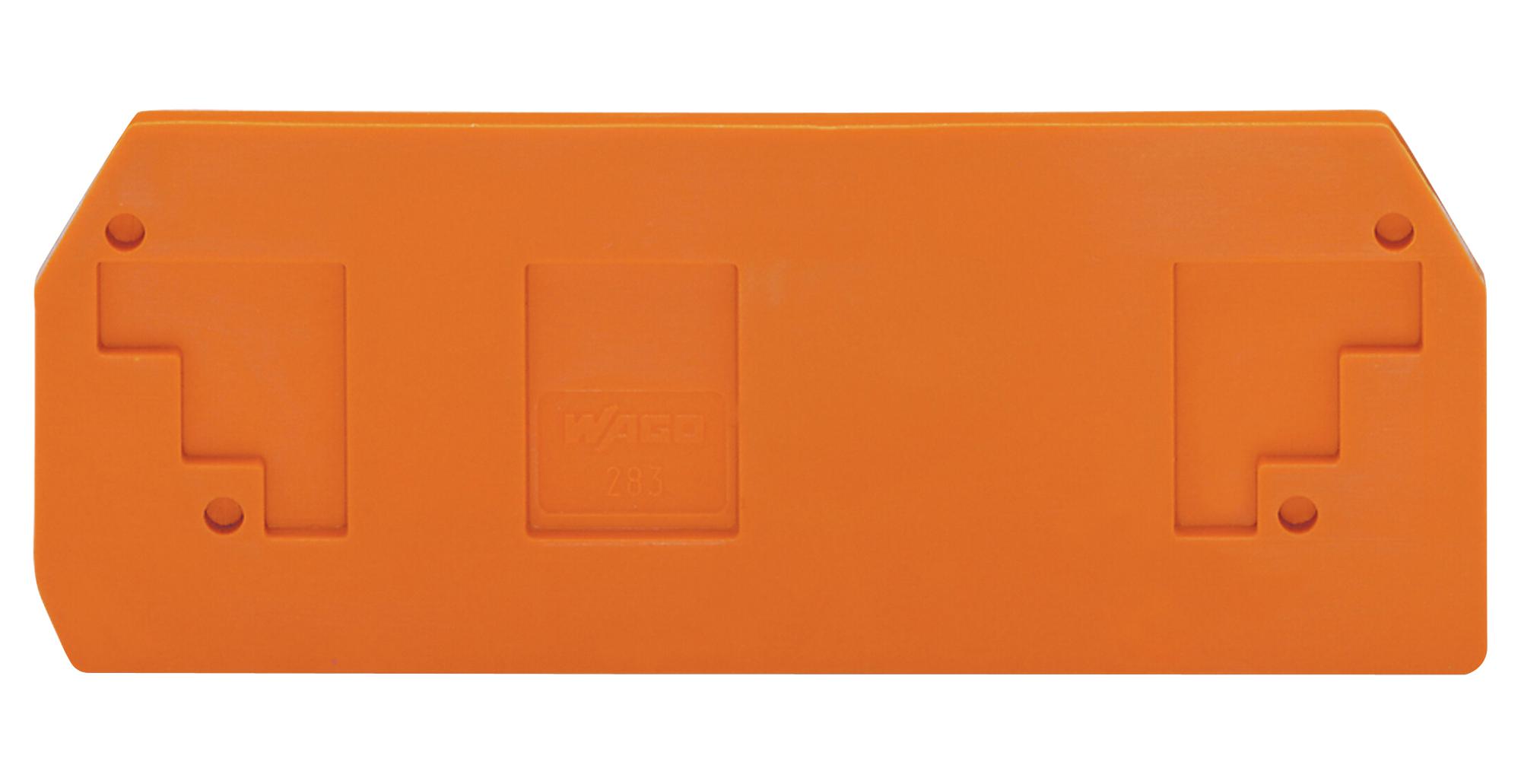 Wago 283-328 End & Intermediate Plate, Orange, 94.4Mm