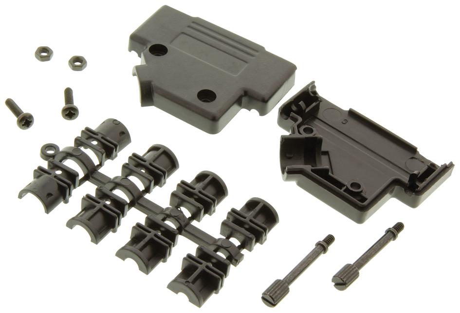 Mh Connectors Mhd45Ppk25-K Backshell, D, 45Deg, 25Way