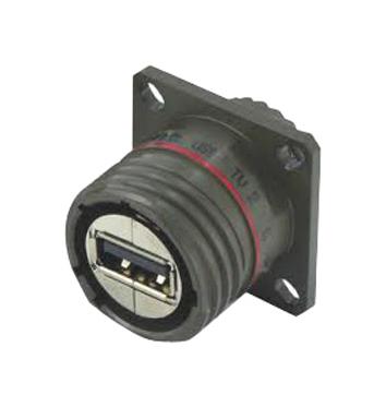 Amphenol Socapex Usbftv2Pe1Zn Usb Adapter, 2.0 Type A Rcpt-Rcpt