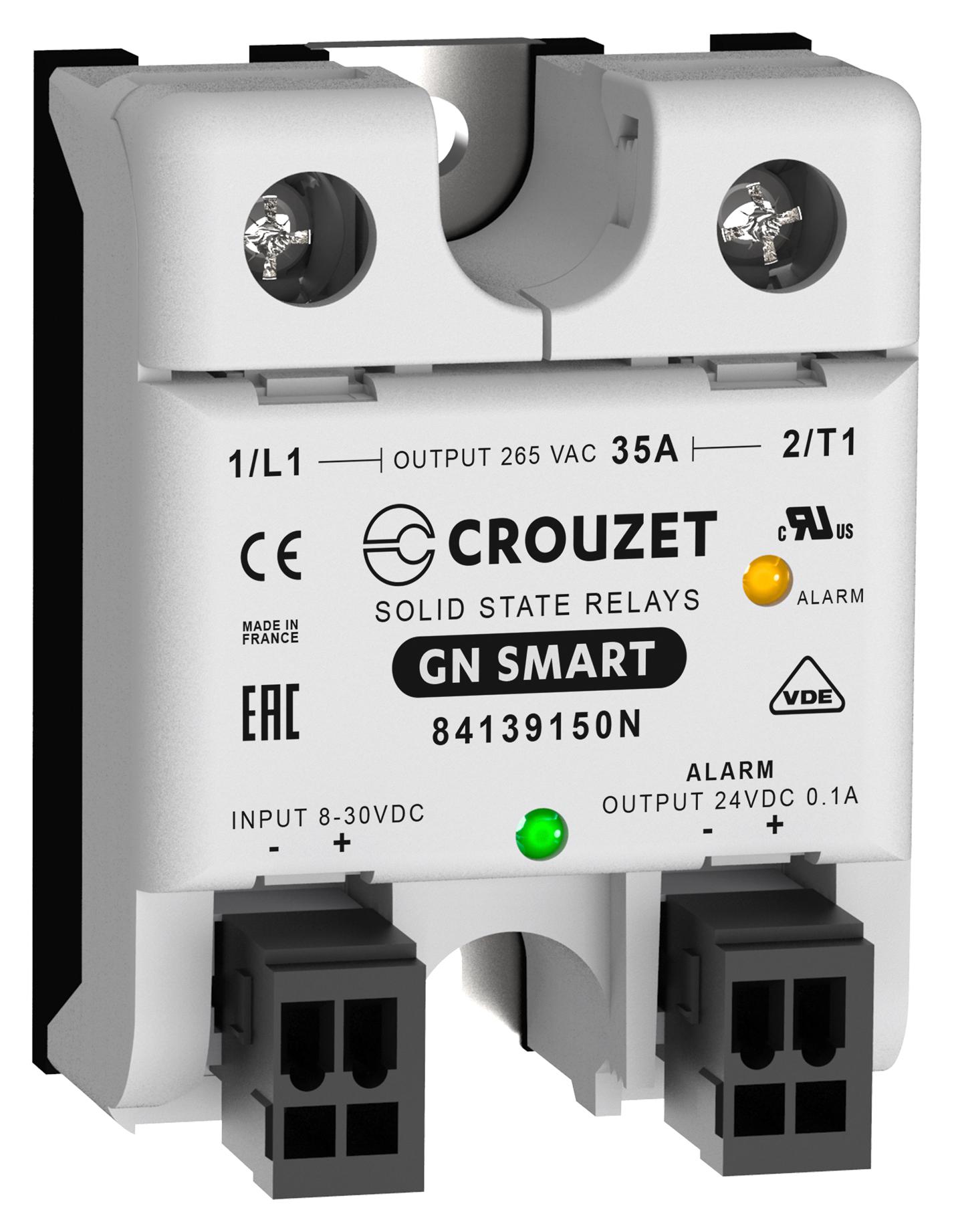 Crouzet 84139150N Solid State Relay, 35A, 50-265Vac/panel