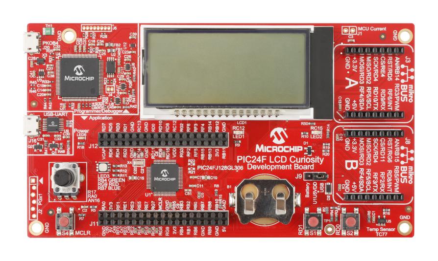 Microchip Dm240017 Lcd Curiosity Dev Board, 16Bit Pic24 Mcu