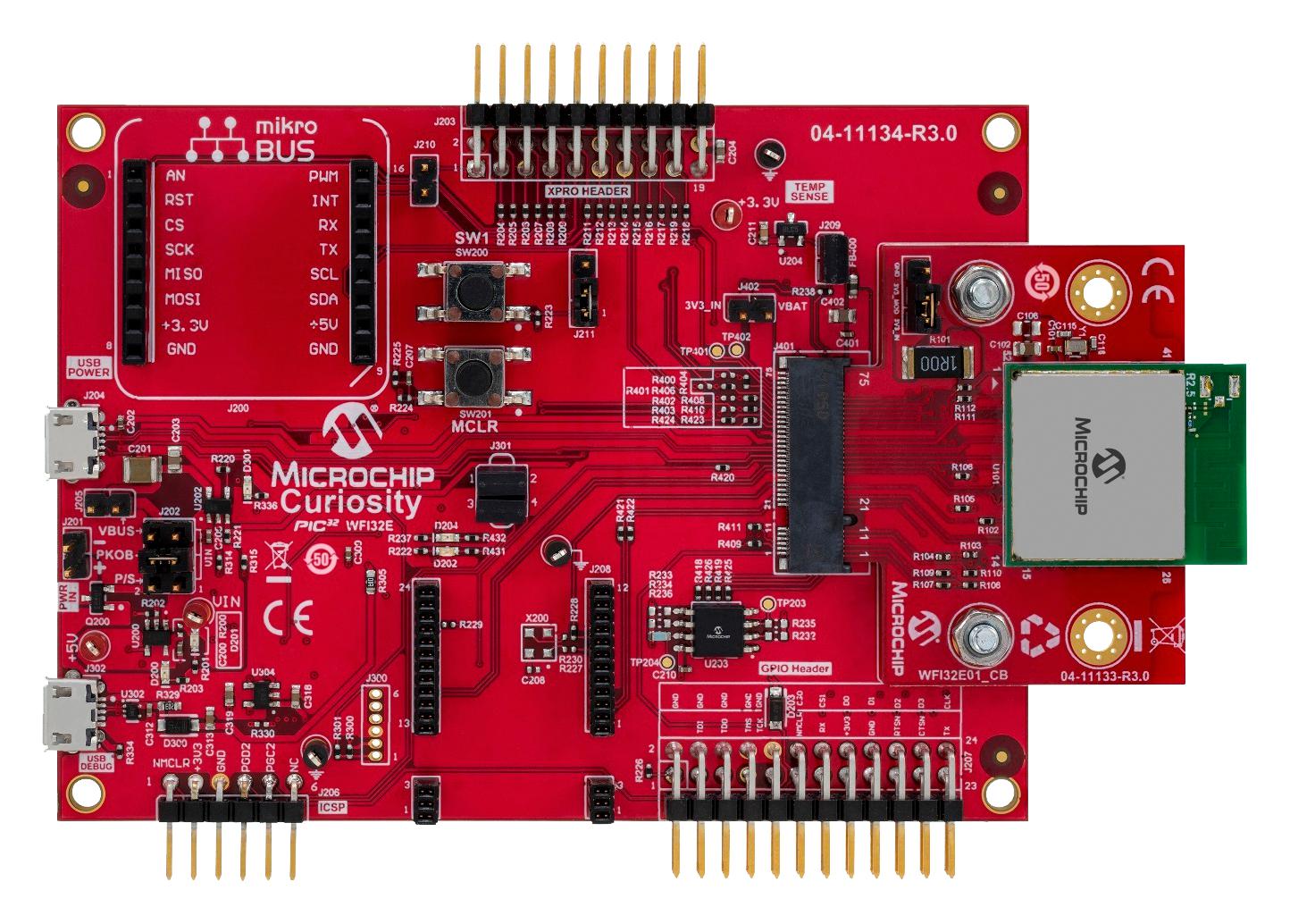 Microchip Ev12F11A Curiosity Eval Board, 32Bit Pic32 Mcu