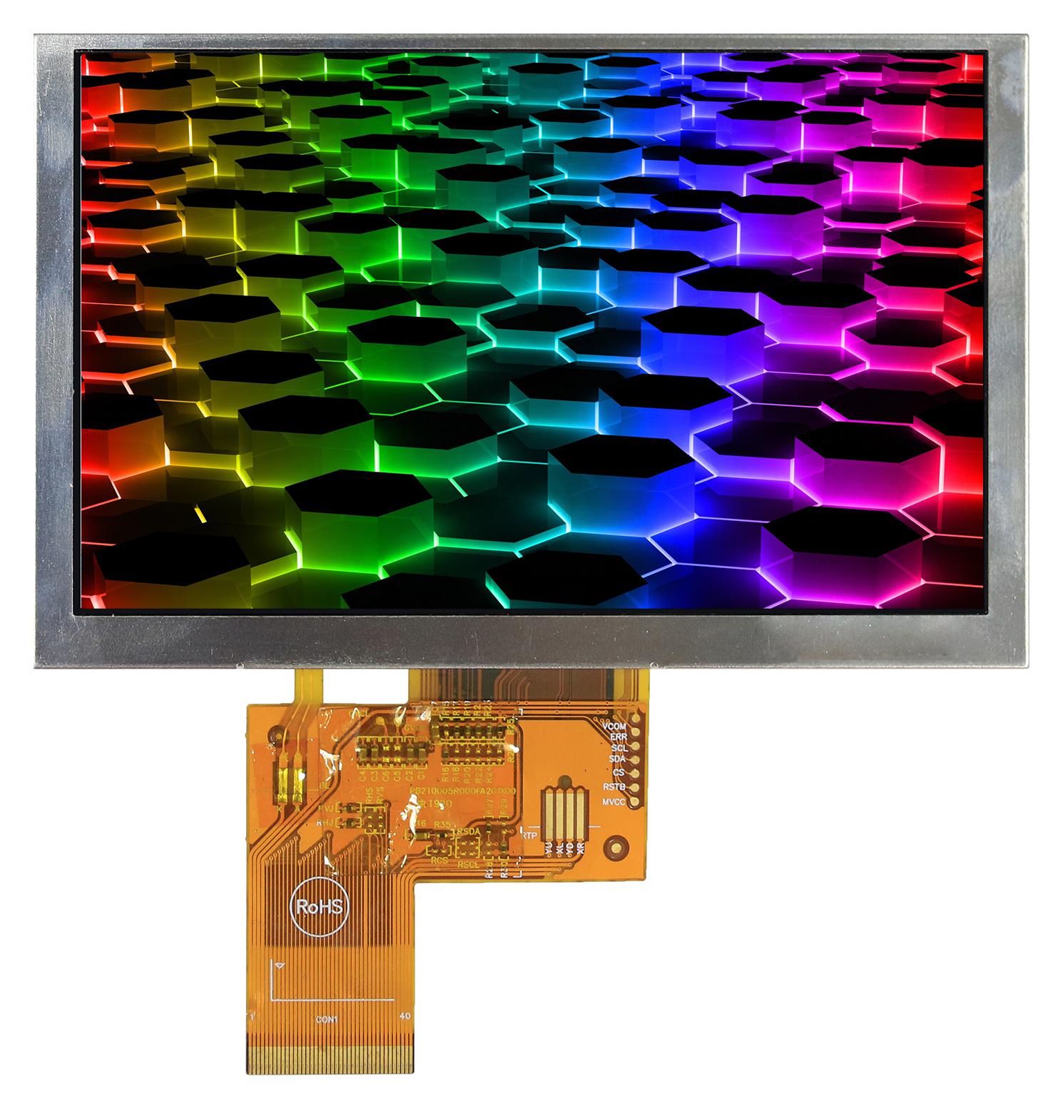 Midas Displays Mdt0500D6Ih-Rgb Lcd Tft Display, 5, 800 X 480P, Rgb