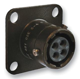 Souriau-Sunbank / Eaton 85102E106P50 Receptacle, Square Flange, 6Way