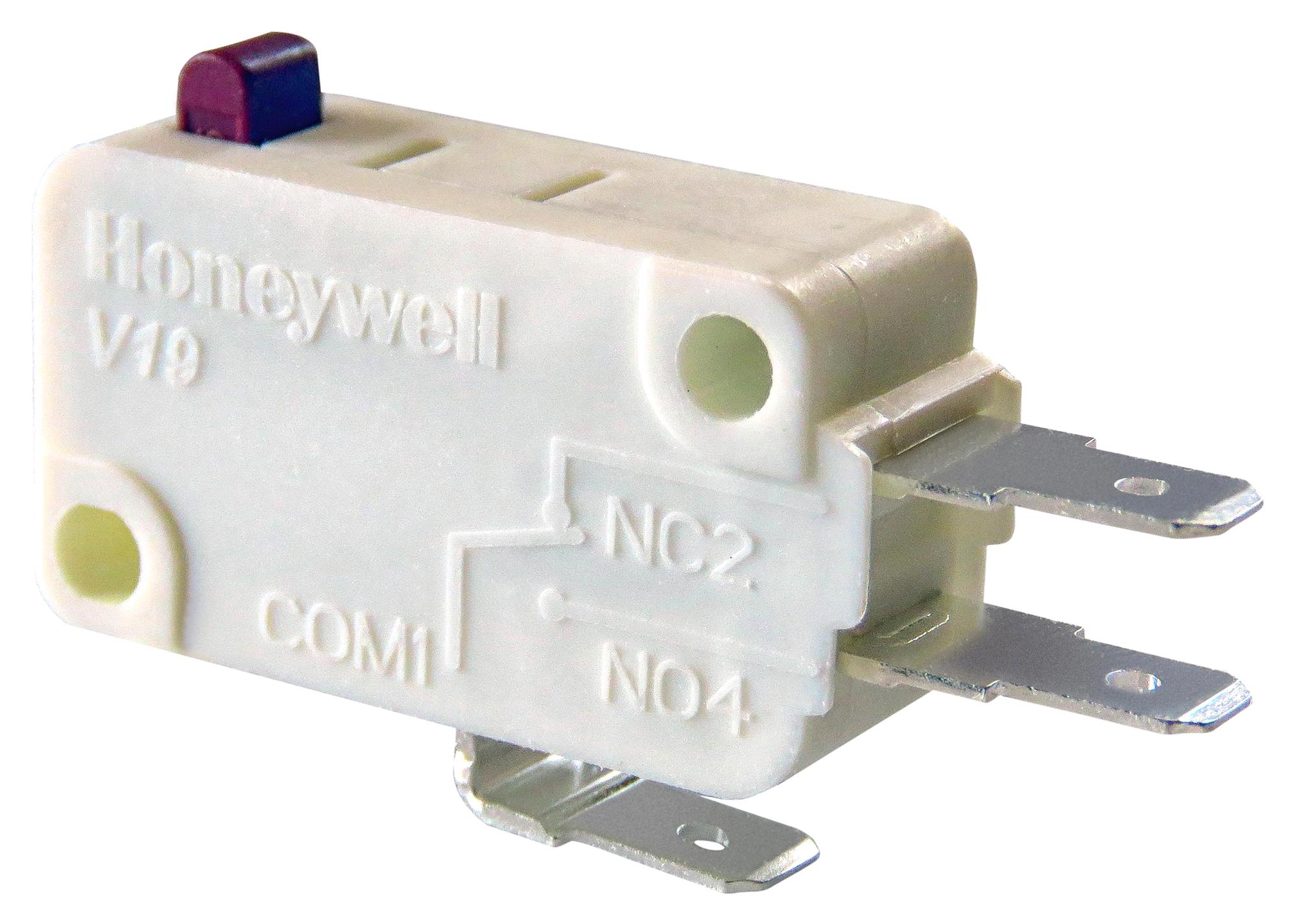 Honeywell V19T16-Cp100 Microswitch, Spst-No, 16A, 125Vac, 100Gf