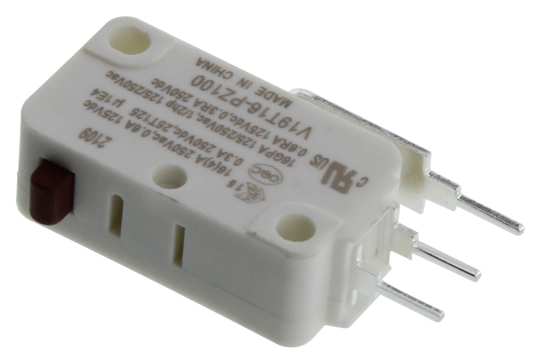 Honeywell V19T16-Pz100 Microswitch, Spdt, 16A, 125Vac, 100Gf