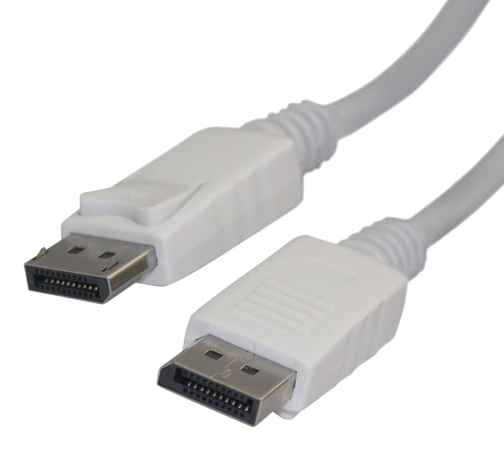 Videk 2409-2W Cable, Displayport Plug-Plug, 2M, White