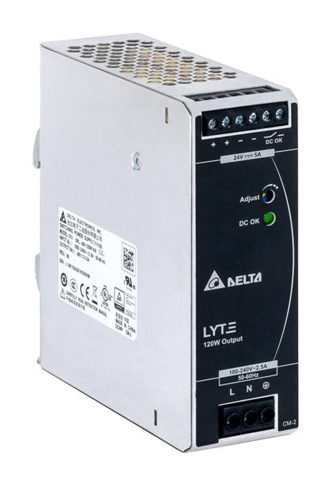 Delta Electronics / Power Drl-24V120W1As Power Supply, Ac-Dc, 24V, 5A