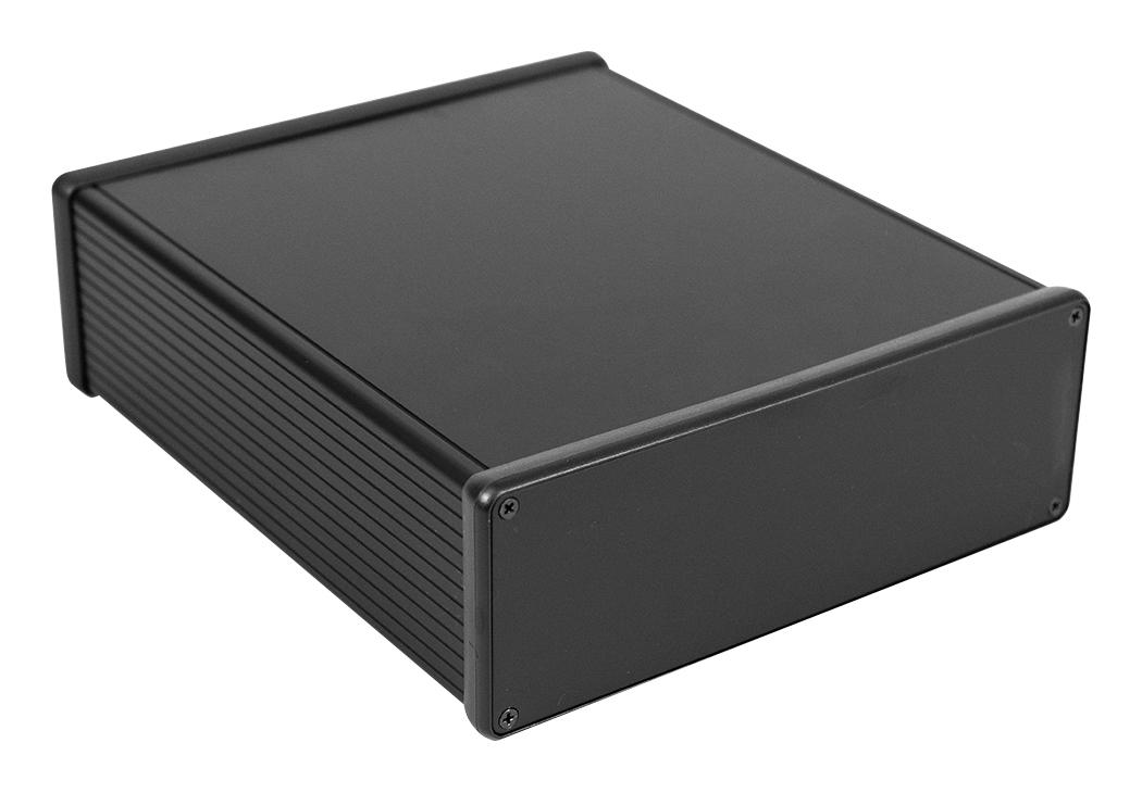 Hammond 1455U2201Bk Extruded Alum Enclosure, Black