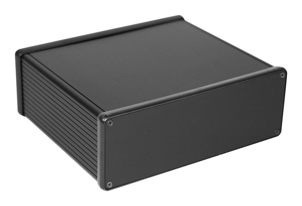 Hammond 1455U1602Bk Extruded Alum Enclosure, Black