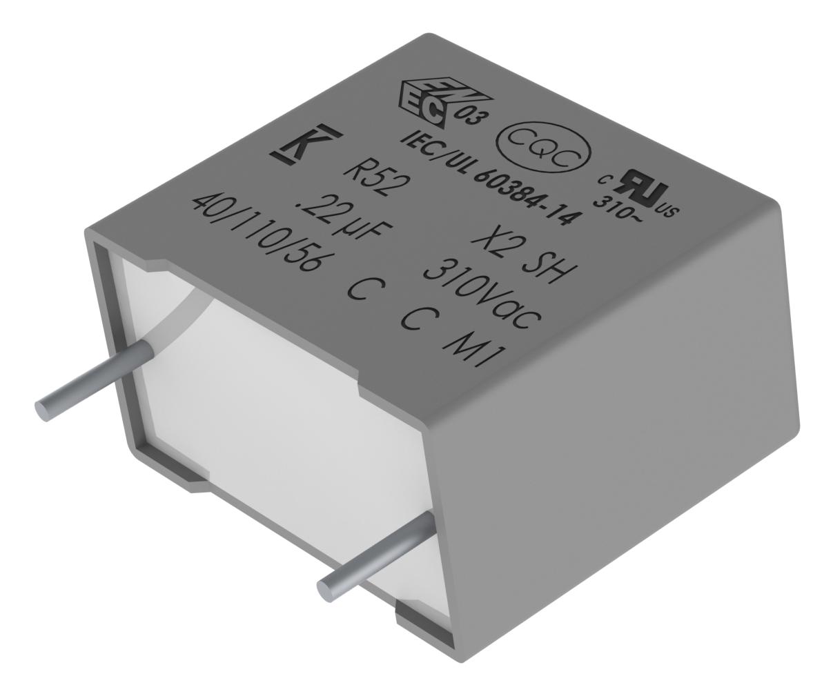 Kemet R523I3330Dqp0K Suppression Cap, 0.33Uf, Class X2, 310 V