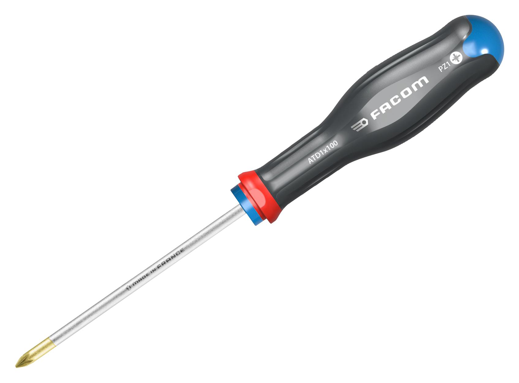 Facom Atd1X75 Screwdriver, Pz1, 75Mm, 184Mm