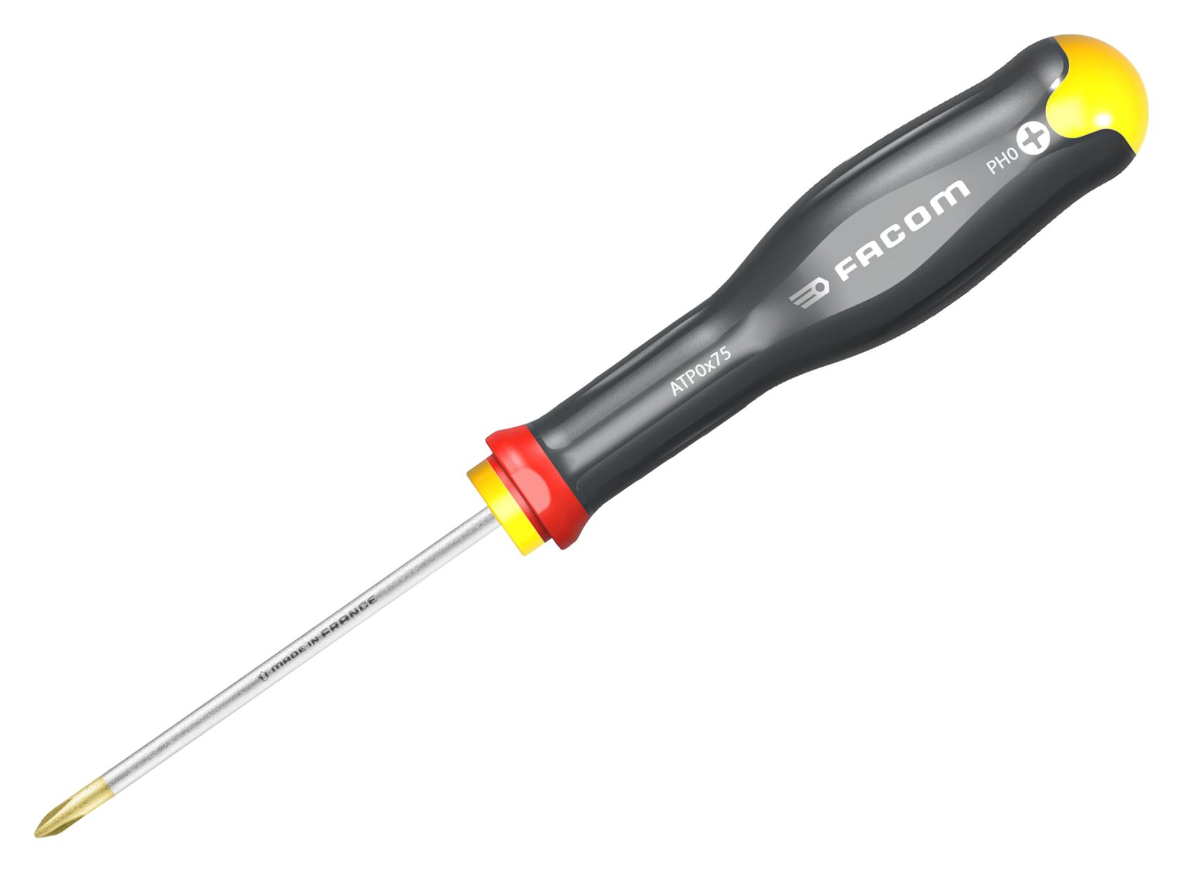 Facom Atp0X75 Screwdriver, Ph0, 75Mm, 178Mm