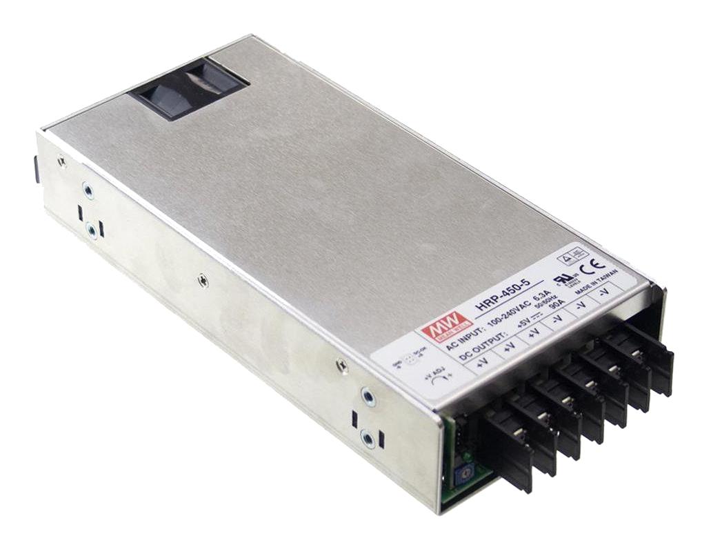 Mean Well Hrp-450-5 Power Supply, Ac-Dc, 5V, 90A