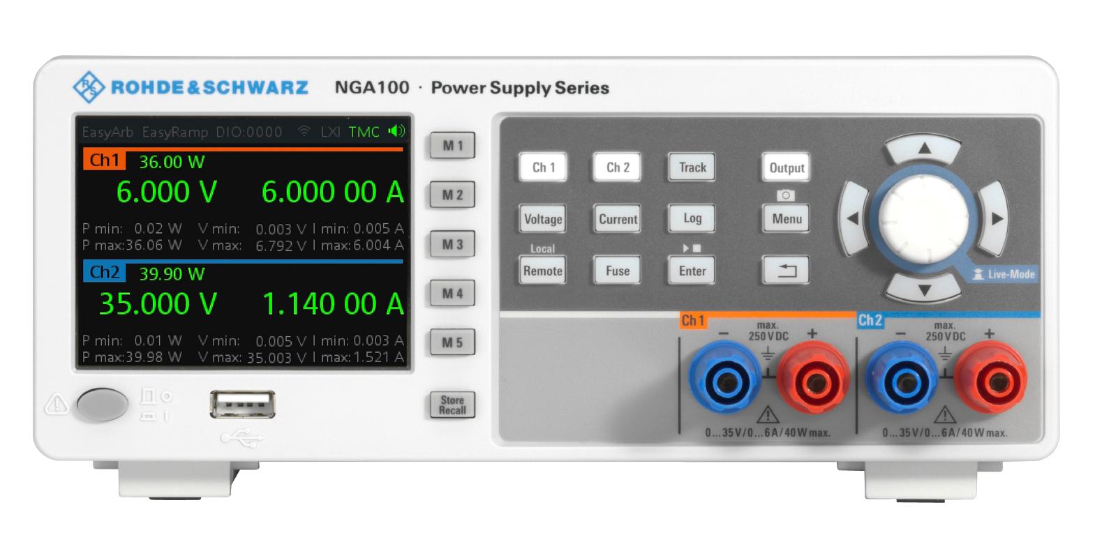 Rohde & Schwarz R&s Nga102 Power Supply, 2-Ch, 35V, 6A