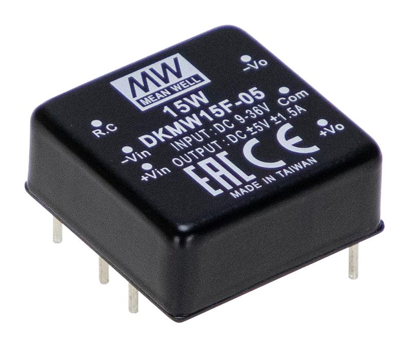 Mean Well Dkmw15F-05 Dc-Dc Converter, 2 O/p, 15W