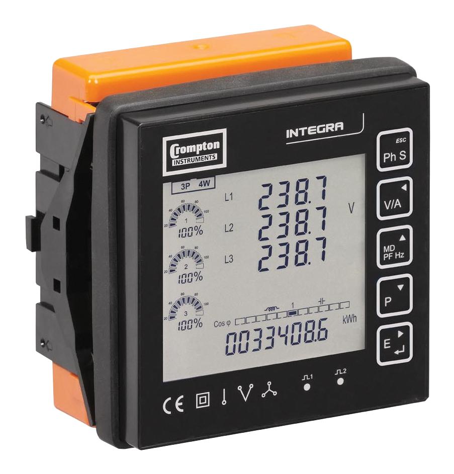 Crompton - Te Connectivity Int-1222-S-010 Digital Meter, Multifunction, 100-277Vac