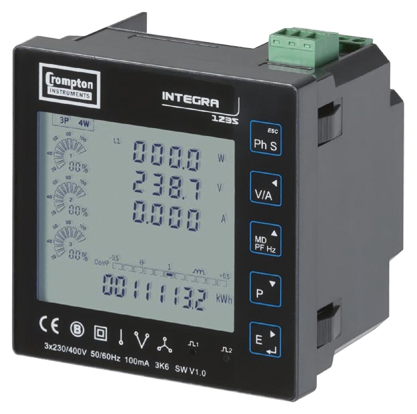 Crompton - Te Connectivity Int-1232-S-01 Digital Meter, Multifunction, 57.7-276V