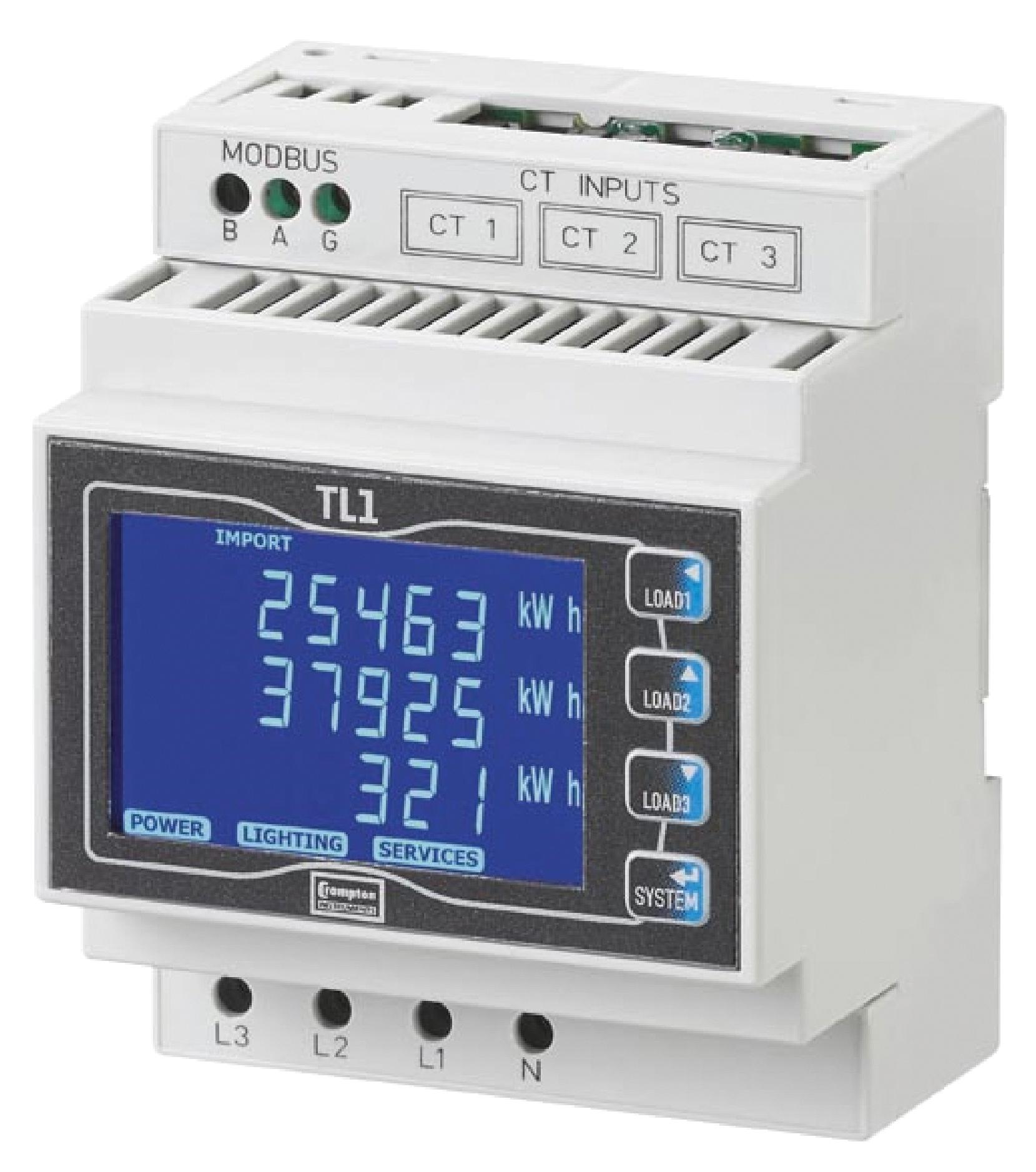 Crompton - Te Connectivity Tl1-01 Digital Meter, Multifunction, 100-400Vac