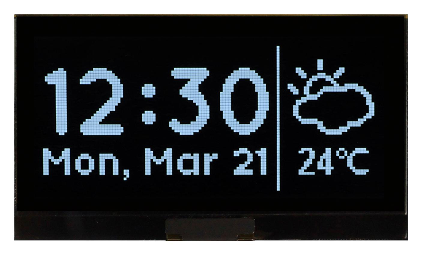 Midas Displays Mcot128064Sv-Wm Oled Graphic Display, Cot, 128 X 64P, 3V