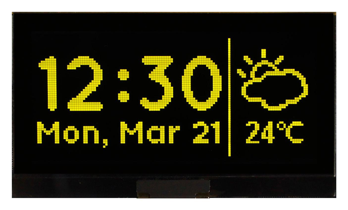 Midas Displays Mcot128064Sv-Ym Oled Graphic Display, Cot, 128 X 64P, 3V