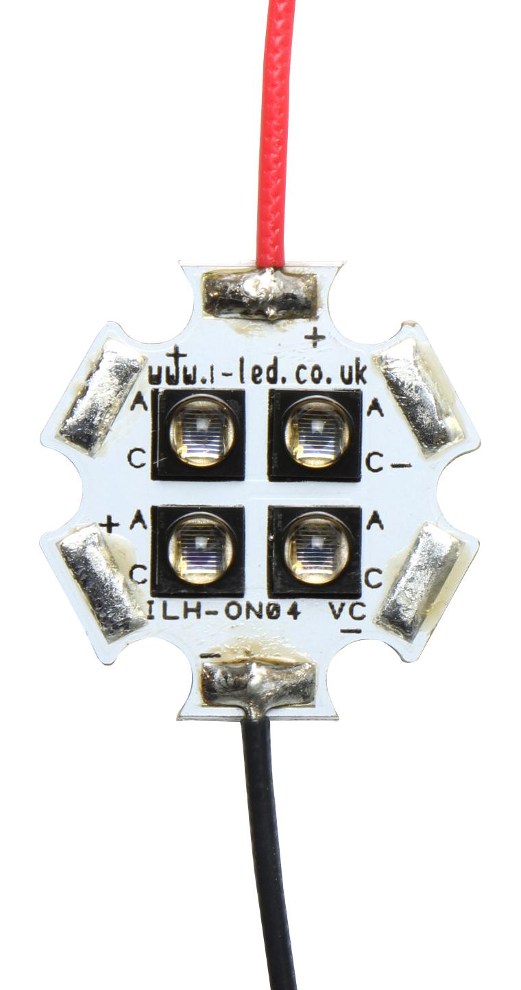 Intelligent Led Solutions Ilh-In04-94Sl-Sc211-Wir200. Ir Led Module, 4 Chip, 940Nm, Star Pcb