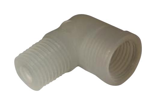 Techcon Tsd918-3 Elbow Adapter, 1/4-18 Npt, Clear