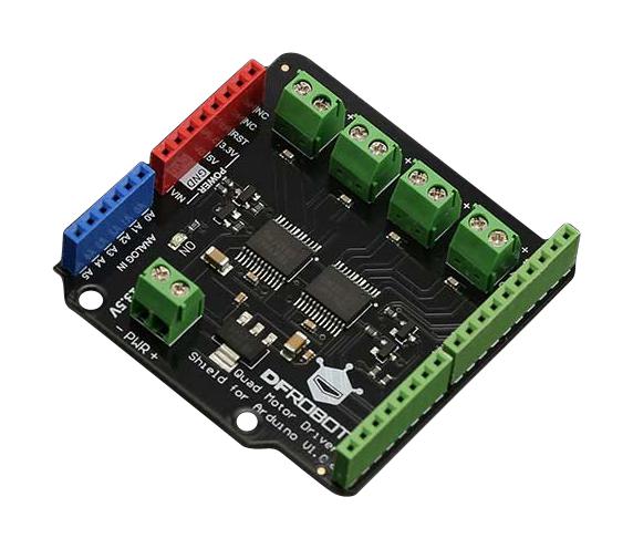 Dfrobot Dri0039 Quad Dc Motor Driver Shld, Arduino Board