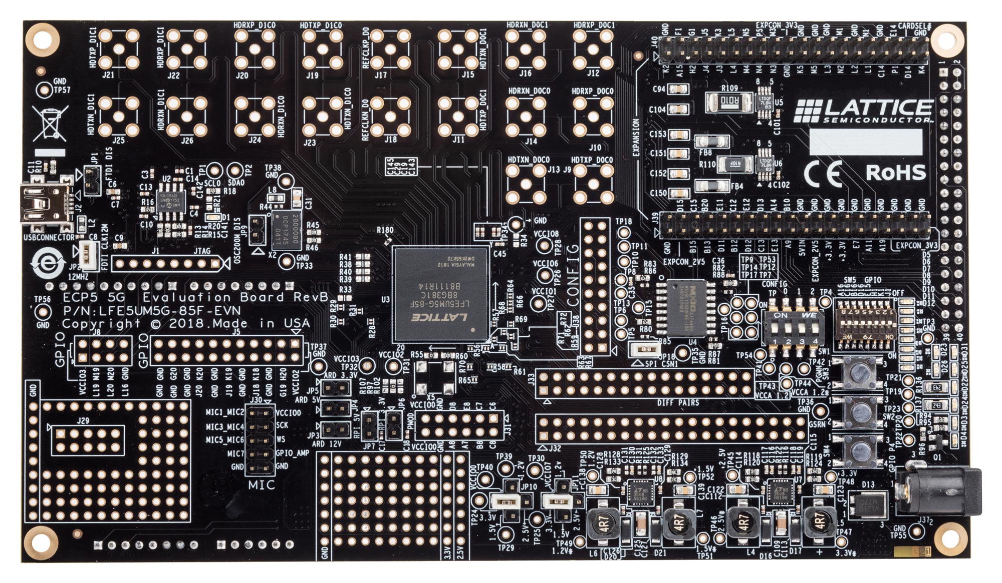 Lattice Semiconductor Lfe5Um5G-85F-Evn Evaluation Board, Ecp5 Fpga