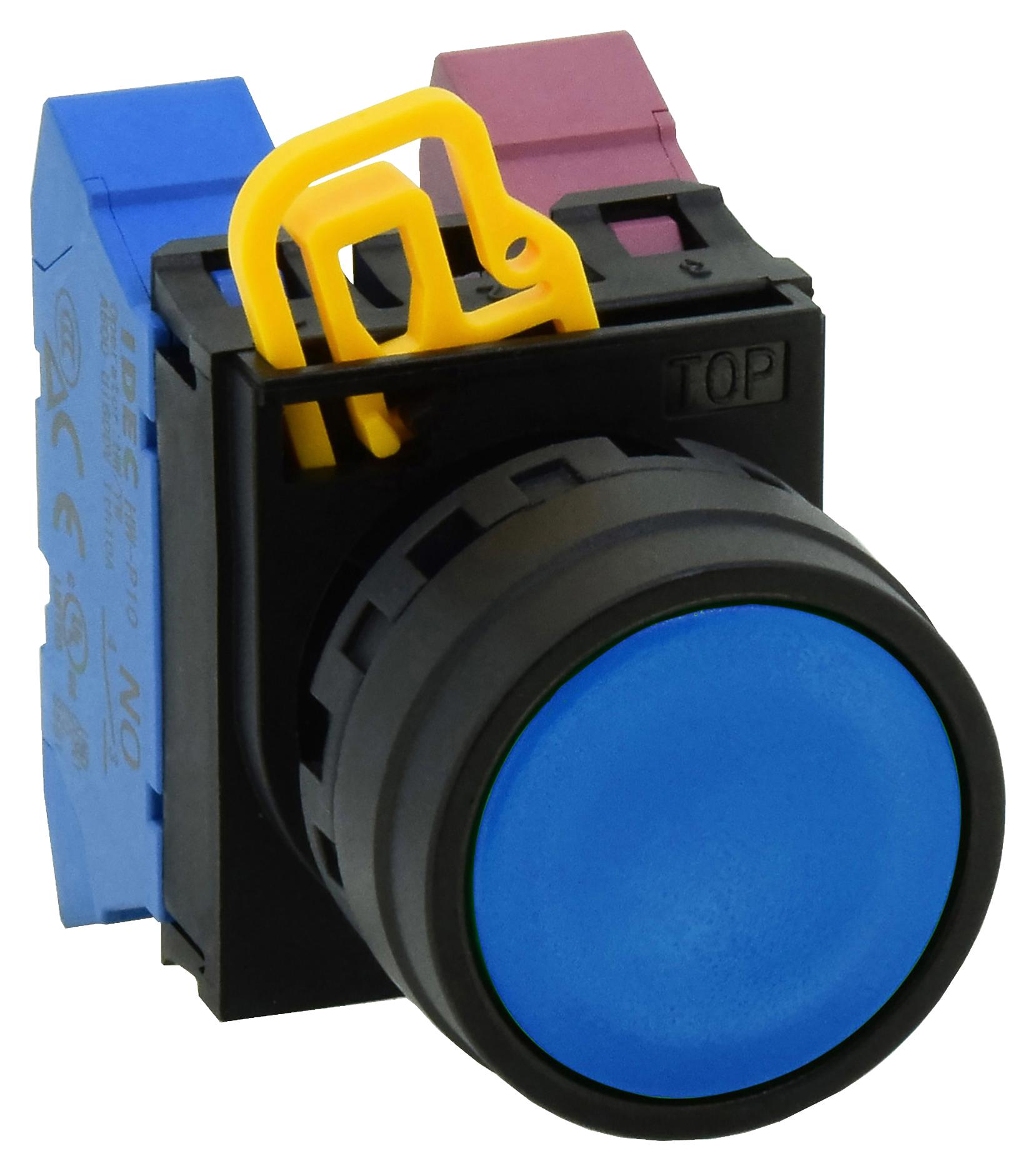 Idec Yw1B-M1S Actuator, Pushbutton Switch/plastic/blue