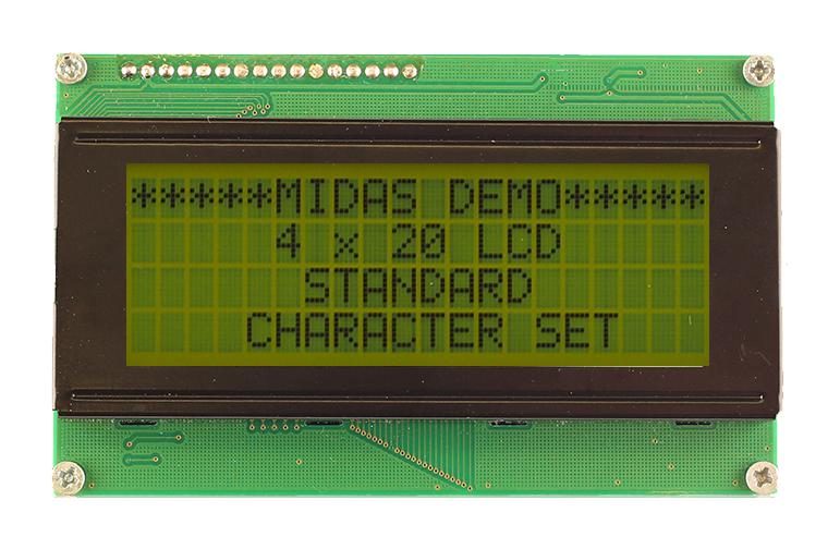 Midas Displays Mc42005A6W-Sptly3.3-V2 Lcd Display, Cob, 20 X 4, Stn, 3.3V