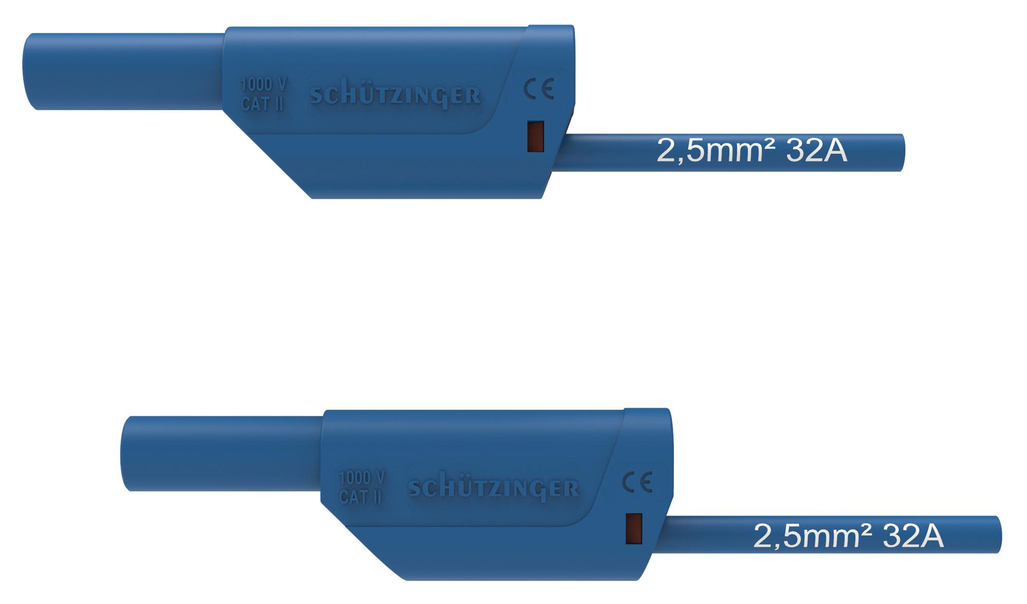 Schutzinger Di Vsfk 8500 / 2.5 / 50 / Bl 4Mm Banana Plug-Sq, Shrouded, Bl, 500Mm