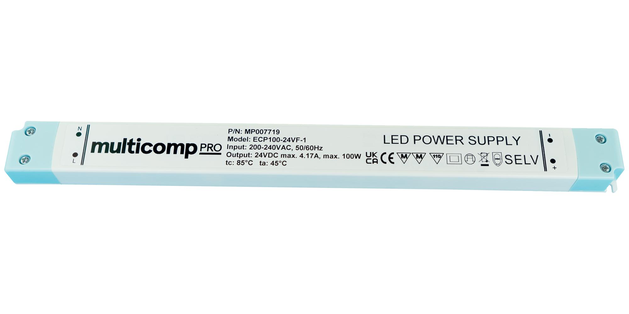 Multicomp Pro Mp007718 Led Driver, Constant Voltage, 100W