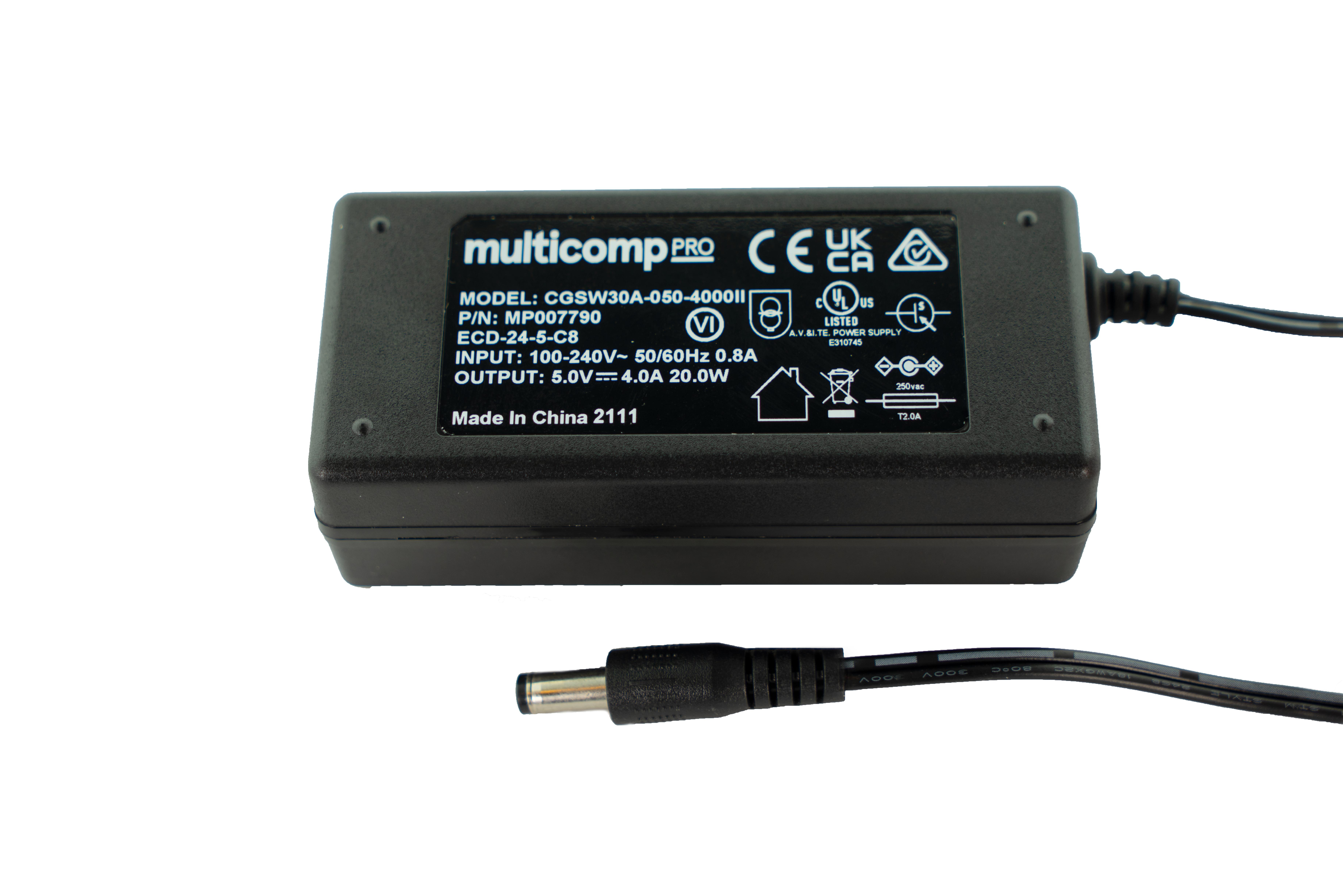 Multicomp Pro Mp007792 Adapter, Ac-Dc, 24V, 1A